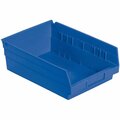 Global Industrial Plastic Nesting Storage Shelf Bin 8-3/8inW x 11-5/8inD x 4inH Blue 184843BL